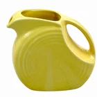 Homer Laughlin Fiesta Yellow Disc Pitcher Small Juice Pitcher Vintage 6” USA
