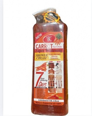 VSC Carrot Super Whitening Shower Cream Essential Oil 100% 1000ml