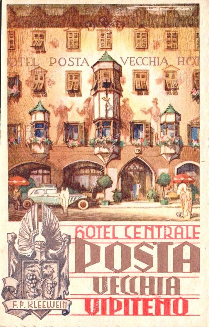 eq53 cartolina Hotel centrale posta vecchia,vipiteno,provincia di bolzano