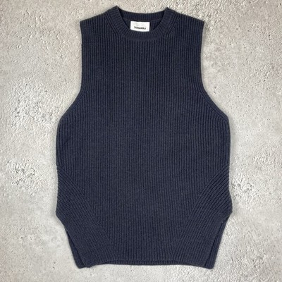 Nanushka Women Excellent Knit Wool And Cashmere Sleeveless Long Sweater Size L