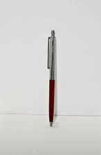 Vintage Paper Mate Double Heart Ballpoint Pen Regular Grip Red And Chrome 