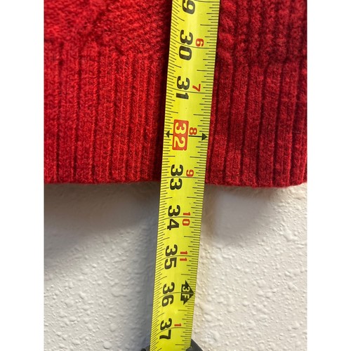 Vestido suéter acanalado tejido rojo LOFT para mujer talla XS - Imagen 10 de 10
