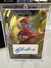 1/1 Dylan Crews Auto Rare Gold Metallix Blue  Ink Nationals Rare 1 of 1