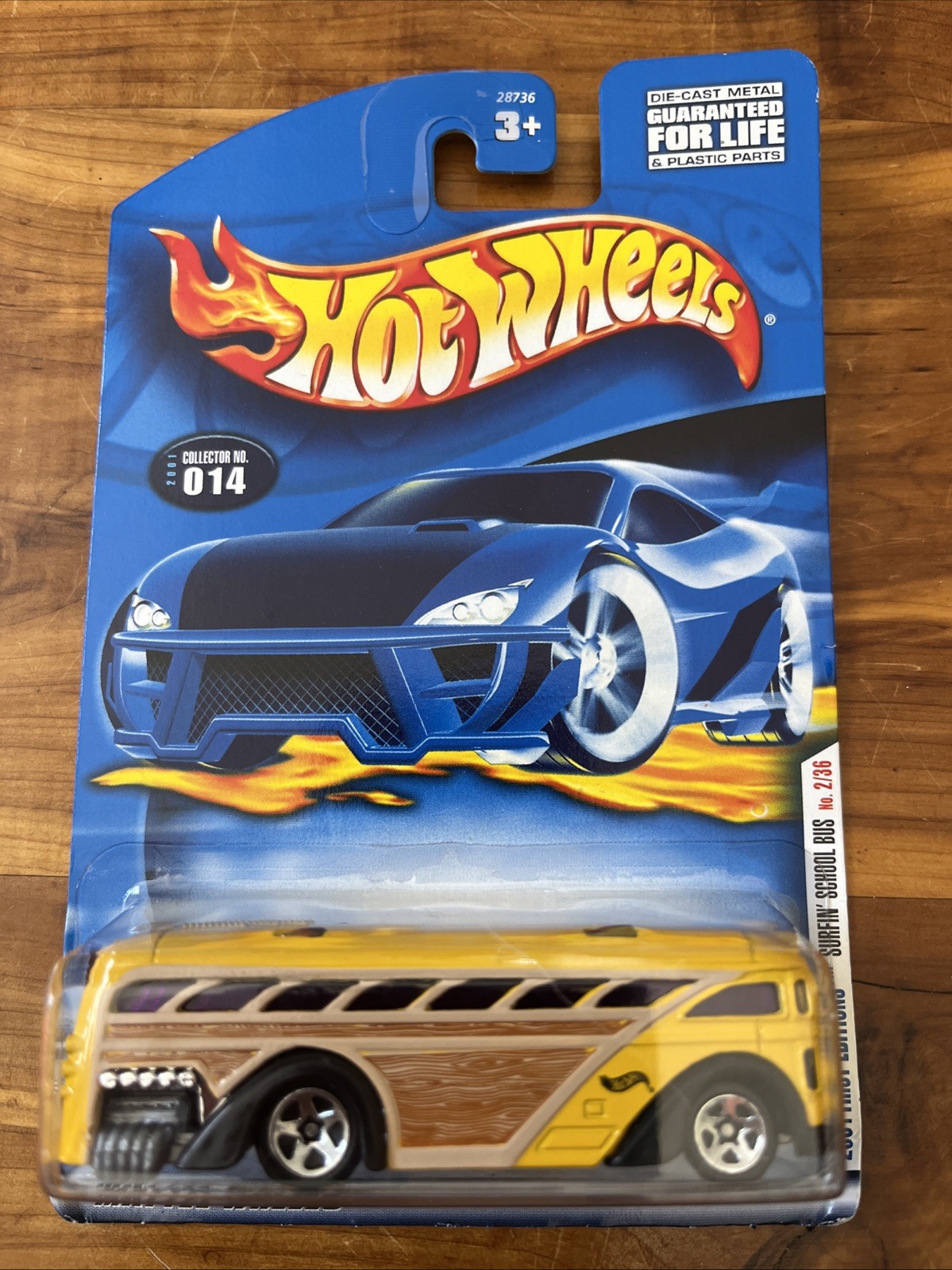 Hot Wheels #014 | Surfin' School Bus (Yellow) | 2001 First Editions