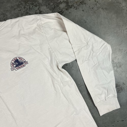 Camiseta Vans Off The Wall Para Hombre XL Blanca Manga Larga Parca Monopatín - Imagen 4 de 19