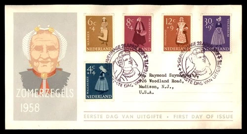 Mayfairstamps Netherlands FDC 1958 Women in Costume Combo First Day Cover aax_34