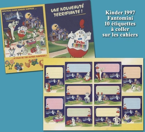 Kinder 1997, Fantomini, 10 labels to stick on notebooks