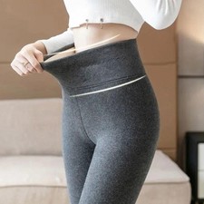 Women Winter Sherpa Fleece Lined Leggings Thermal Warm Pants Stretchy Thick