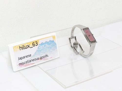 GUCCI 1500L Watch Silver Pink Shell Dial Women’s Bangle Wrist Watch 5.5-16cm - Picture 4 of 24