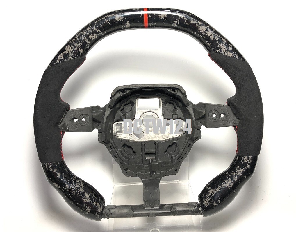 Forged Carbon steering wheel Lamborghini Huracan all model RED ring stitching