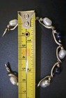Silver Wire, Blue Lapis, Natural Pearls, Artisan Bracelet/Earring Set — photo 2