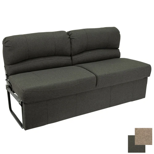 RV 72" Jack Knife Sleeper Sofa Love Seat 11" Legs RV Furniture in Fossil Cloth