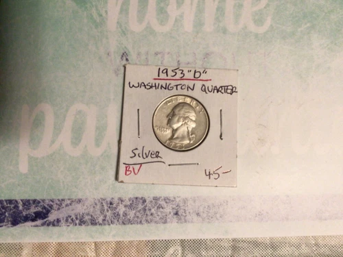 1953 D WASHINGTON QUARTER 90 % SILVER-BU