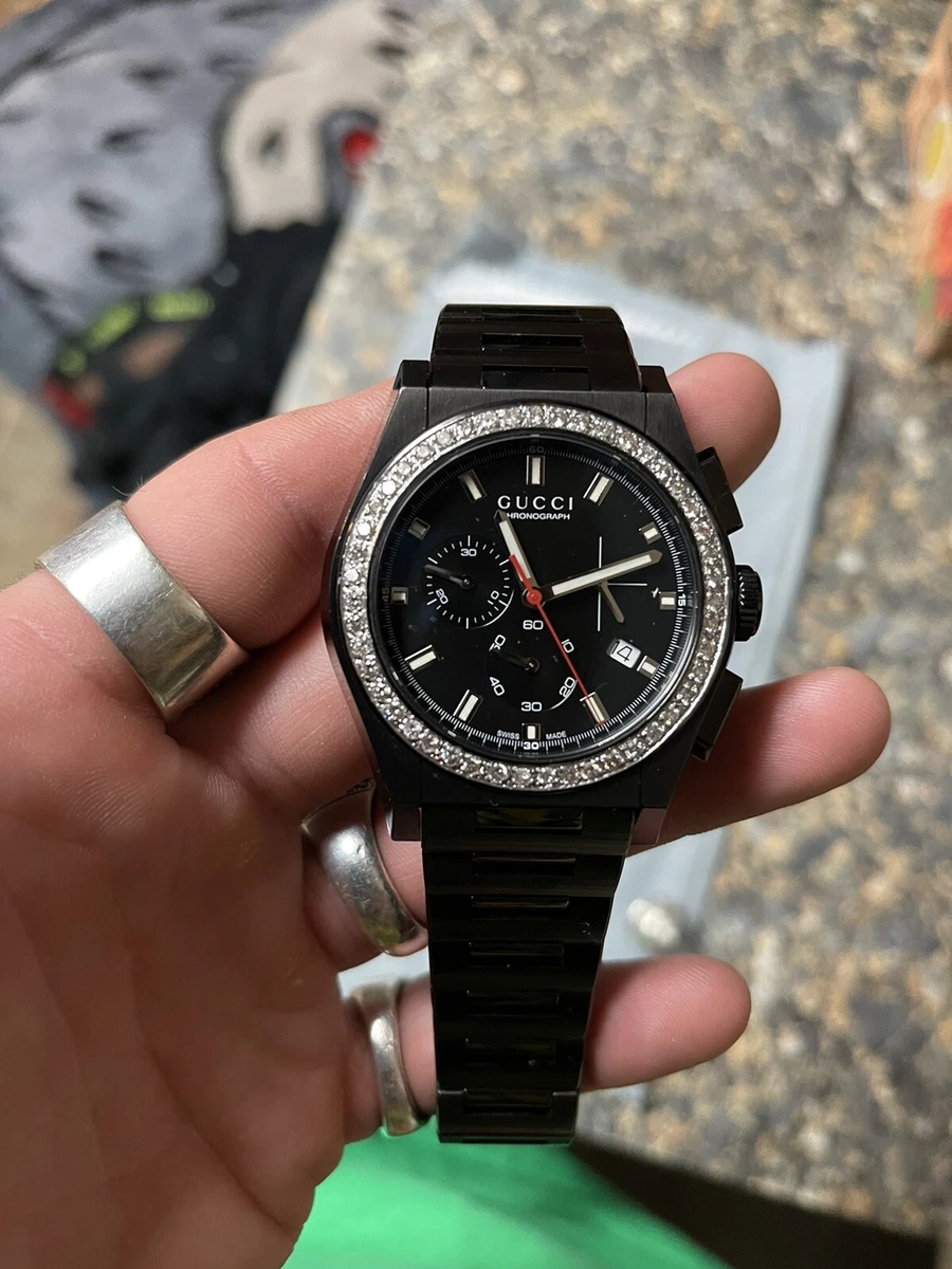 Gucci pantheon watch best sale black