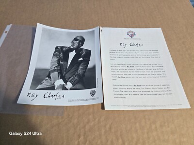 Ray Charles Press Kit ''My World'' 1993 NM  Photo & 7 Page Bio
