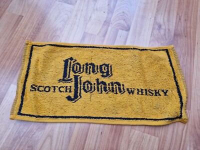RARE VINTAGE LONG JOHN SCOTCH WHISKY BAR BEER TOWEL BREWERIANA