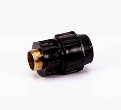  Brass Male Thread Adaptor Compression Fitting for PE Pipe 1'' 32mm NEW BX125