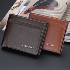 Men's Bifold Leather Credit ID Card Holder Wallet Billfold Purse Clutch Billfold