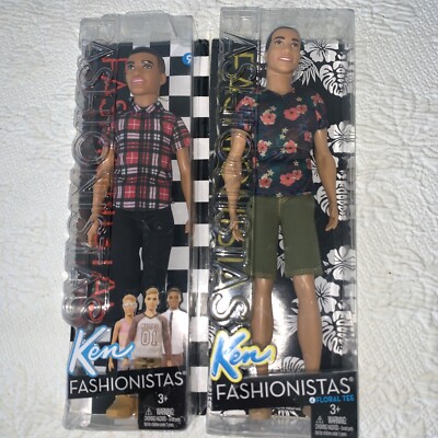 2015 2016 Barbie Ken Fashionistas 4 9 Floral Plaid Doll NRFB DGY68 Damaged Box