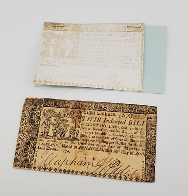 1774 Maryland $8 Bill Colonial Currency With Breen & Taxay Cert