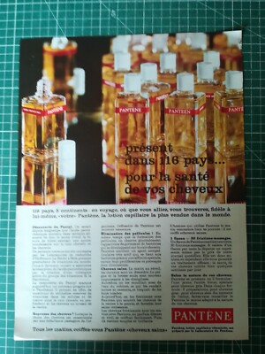 1194 Werbung um 1960 Haarlotion Pantène