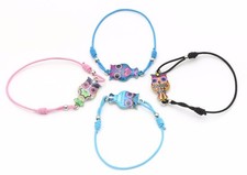 Elastic Bracelets with a Colorful Abstract Owl Design - Choose Color
