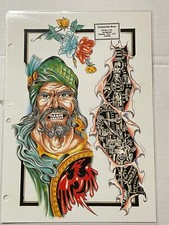 Vintage Celestrial Arts Brisbane Australia Tattoo Flash Sheet /T17/