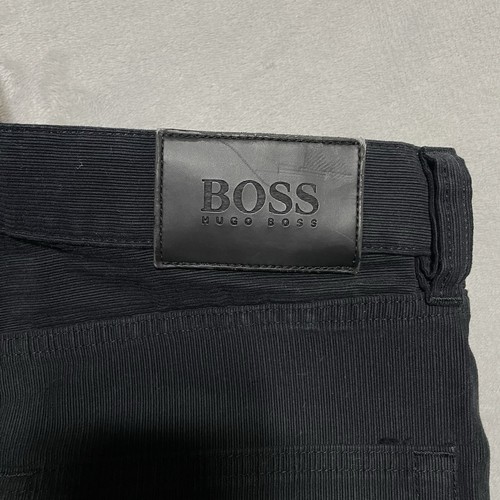Jeans uomo Hugo Boss 32W x 32 nero Arkansas pantaloni jeans velluto a coste - Foto 9 di 14