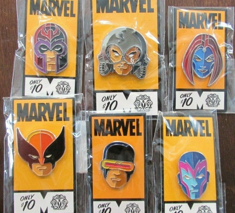MARVEL UNCANNY X-MEN MONDO ENAMEL PINS WOLVERINE CYCLOPS MAGNETO ARCHANGEL XMEN
