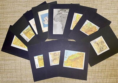 Big lot of vintage map relief photos