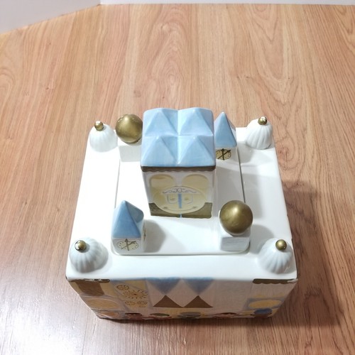 Rare Disney It's a Small World Castle Cookie Jar Ceramic With Lid Decorative - Picture 24 of 24