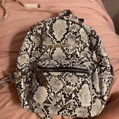 snakeskin mini backpack