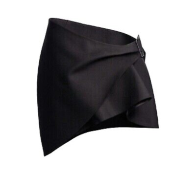 Mugler x H&M Minirock schwarz Wolle gefüttert Größe 12P EUR 44P neu ohne Etikett