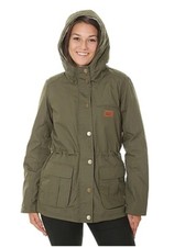 Ladies Billabong Green Parka Jacket Size Xs New Free Postage D1