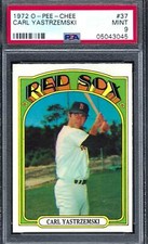 1972 O-PEE-CHEE #037 PSA 9 Carl Yastrzemski Red Sox 37