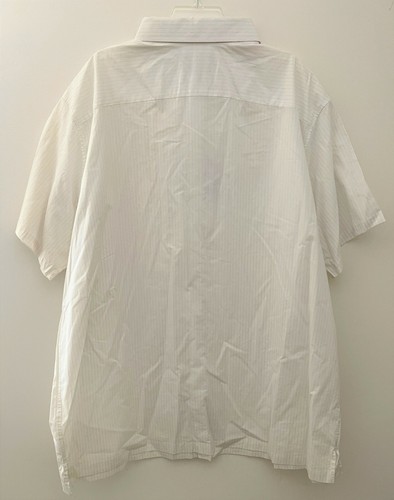 MURANO Modern Comfort White with Lt Gray Stripe Color Shirt in Size: 3X BIG MEN - Picture 5 of 7