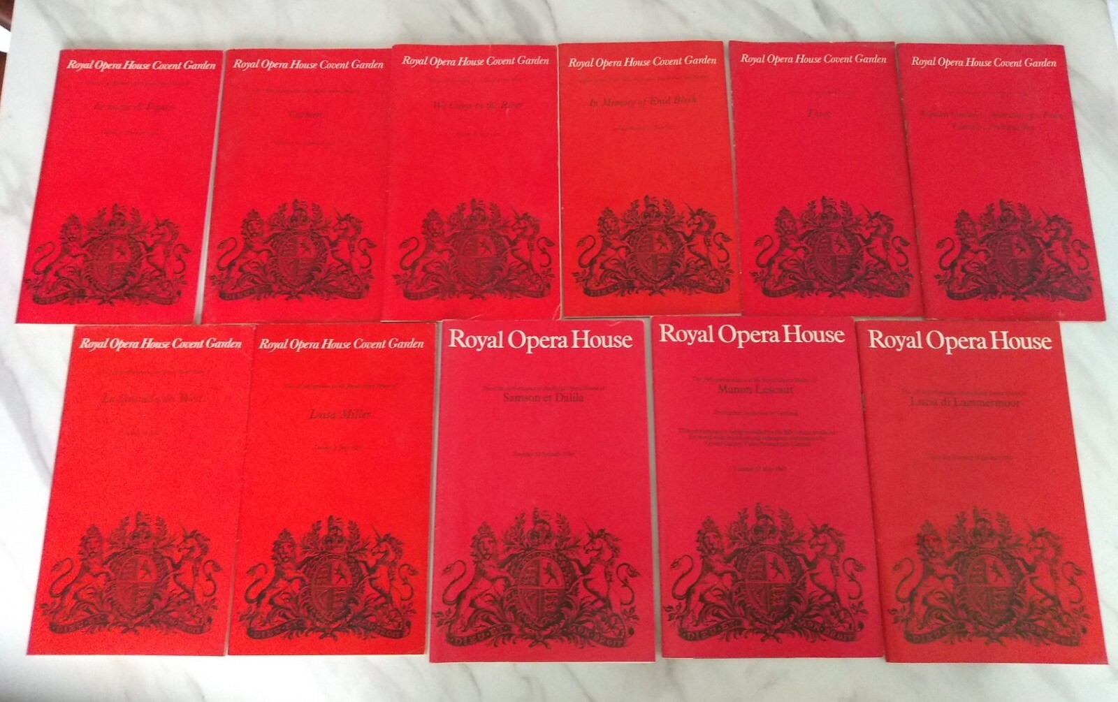 11 Royal Opera House Programs 1974 - 1987 | eBay