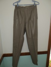 Womens Vintage Dark Tan Genuine Leather Pants