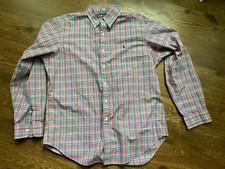 Ralph Lauren Size Large Men's "Classis Fit" multicolored Plaid Dress Shirt - 013