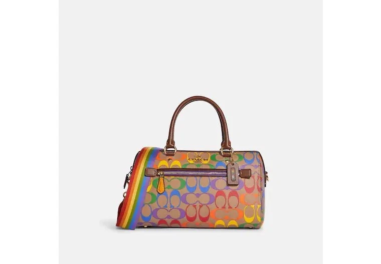 Coach rainbow satchel hotsell