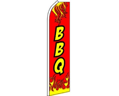 Pack of 2 BBQ Barbecue Red Swooper Super Feather Advertising Marketing Flag