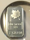 Maple Leaf 1 gram silver mini bars 5-pack by REEDERSONG