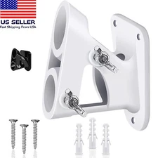 Two-Position Flag Pole Bracket Heavy Duty Cast Aluminum Wall Mount for Outside