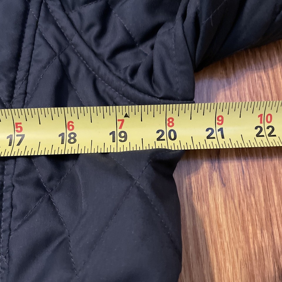 LL Bean Women’s Quilted Riding Jacket Plaid Lined Full Zip Snap 284359