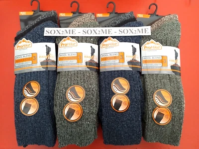 6 PRS MENS NON-ELASTIC WOOL SOCKS THERMAL WALKING EASY GRIP SOFT TOP BOOT 6 - 11