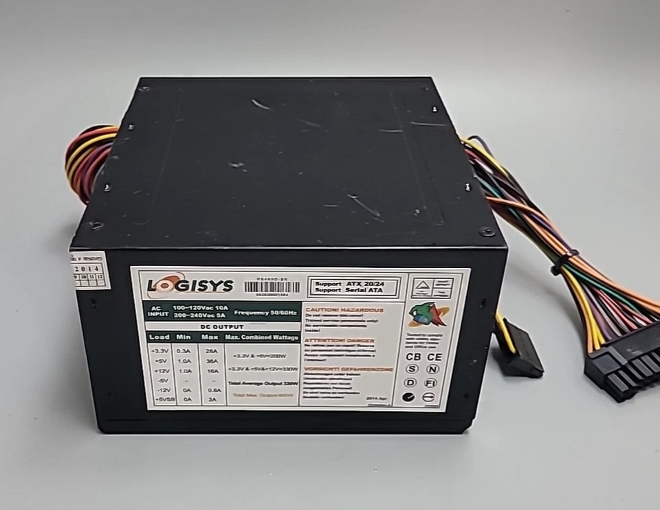 Logisys PS480D-BK 480W Black ATX Power SUPPLY - Image 2 of 4