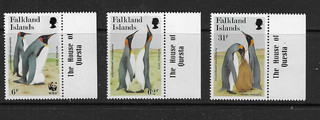 Falkland Islands BIRDS/Penguins set of 3 MINT NH