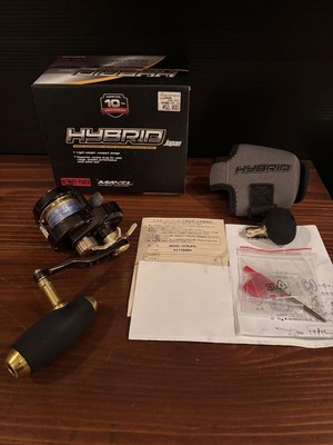 美品　マクセル　ハイブリッド　HY20 JPN BLK/GLD Maxell Hybrid Hy20 JPN Fishing Reel Black/Gold Used w/ Ocean Mark