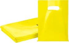 100PCS Yellow Small Gift Bags 6x8in Party Favor Treat Bags with Handles
