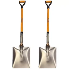 46 In. L Durable Fiberglass Handle Large Aluminum Square Head Shovel, Ashman Sno